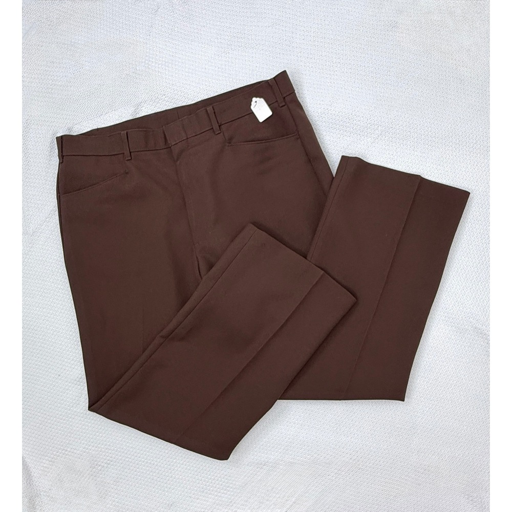 Vintage Levi's Action Slacks Sta Prest Mens Brown Pants 38x31 Chocolate Trousers